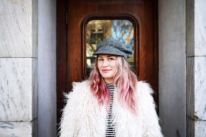 what to wear when you have pink hair by sandy joe karpetz